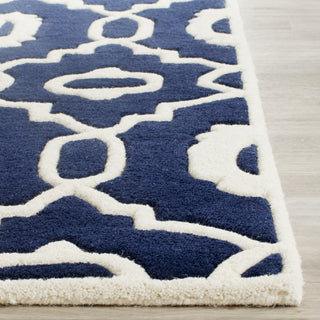 Safavieh Chatham 745 Dark Blue/Ivory Area Rug Detail