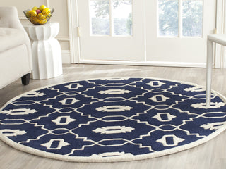 Safavieh Chatham 745 Dark Blue/Ivory Area Rug Room Scene Feature