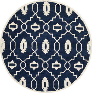 Safavieh Chatham 745 Dark Blue/Ivory Area Rug Round