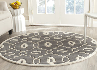 Safavieh Chatham 745 Dark Grey/Ivory Area Rug Room Scene