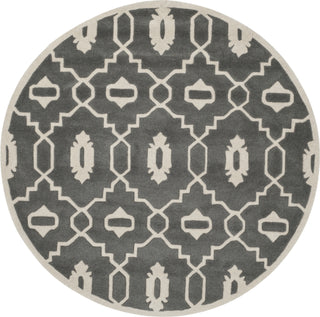 Safavieh Chatham 745 Dark Grey/Ivory Area Rug Round