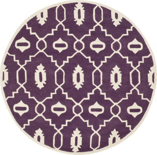 Safavieh Chatham 745 Purple/Ivory Area Rug Round