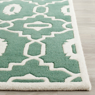 Safavieh Chatham 745 Teal/Ivory Area Rug Detail