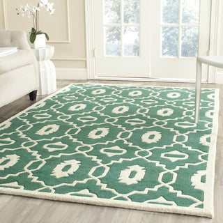 Safavieh Chatham 745 Teal/Ivory Area Rug Room Scene Feature