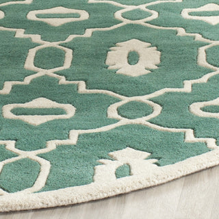 Safavieh Chatham 745 Teal/Ivory Area Rug Detail