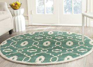 Safavieh Chatham 745 Teal/Ivory Area Rug Room Scene