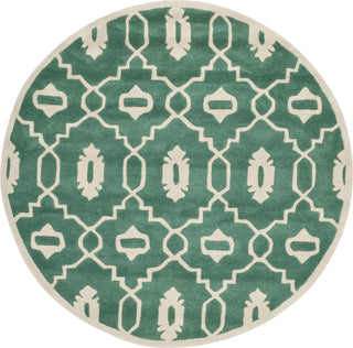 Safavieh Chatham 745 Teal/Ivory Area Rug Round