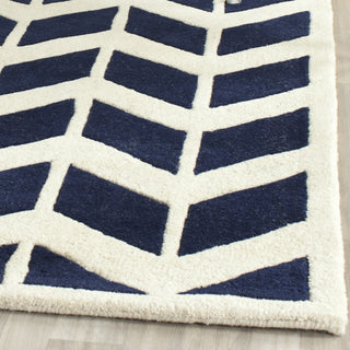 Safavieh Chatham 746 Dark Blue/Ivory Area Rug Detail