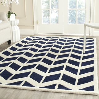 Safavieh Chatham 746 Dark Blue/Ivory Area Rug Room Scene Feature