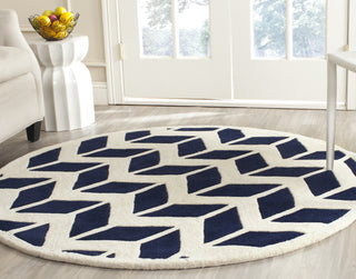 Safavieh Chatham 746 Dark Blue/Ivory Area Rug Room Scene