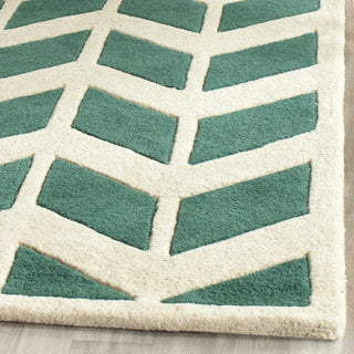 Safavieh Chatham 746 Teal/Ivory Area Rug Detail