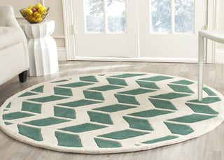 Safavieh Chatham 746 Teal/Ivory Area Rug Room Scene Feature