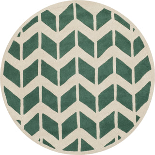 Safavieh Chatham 746 Teal/Ivory Area Rug Round