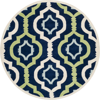 Safavieh Chatham 747 Dark Blue/Multi Area Rug Round