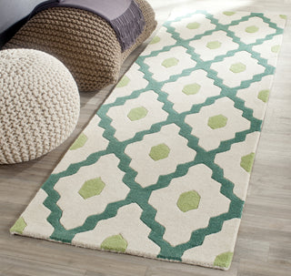 Safavieh Chatham 748 Ivory/Teal Area Rug Room Scene Feature