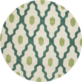 Safavieh Chatham 748 Ivory/Teal Area Rug Round