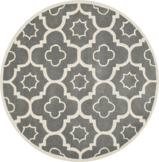 Safavieh Chatham 750 Dark Grey/Ivory Area Rug Round