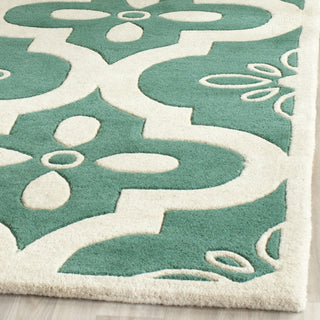 Safavieh Chatham 751 Teal/Ivory Area Rug Detail