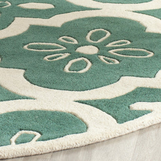 Safavieh Chatham 751 Teal/Ivory Area Rug Detail