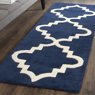 Safavieh Chatham 753 Dark Blue/Ivory Area Rug Room Scene