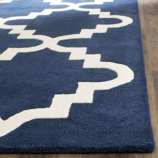 Safavieh Chatham 753 Dark Blue/Ivory Area Rug Detail