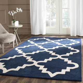 Safavieh Chatham 753 Dark Blue/Ivory Area Rug Room Scene Feature