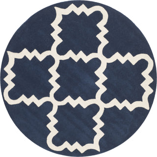 Safavieh Chatham 753 Dark Blue/Ivory Area Rug Round