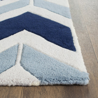 Safavieh Chatham 756 Dark Blue/Light Blue Area Rug Detail