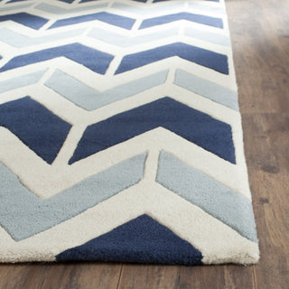 Safavieh Chatham 756 Dark Blue/Light Blue Area Rug Detail