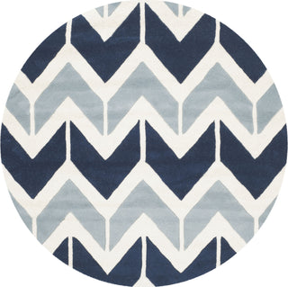 Safavieh Chatham 756 Dark Blue/Light Blue Area Rug Round