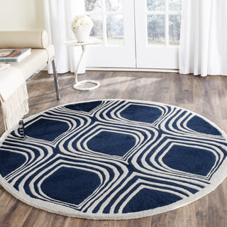 Safavieh Chatham 758 Dark Blue/Ivory Area Rug Room Scene Feature