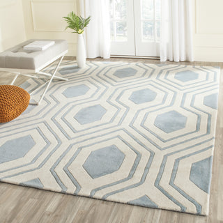 Safavieh Chatham 760 Blue/Ivory Area Rug Room Scene Feature