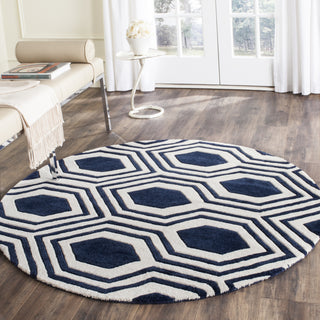 Safavieh Chatham 760 Dark Blue/Ivory Area Rug Room Scene Feature