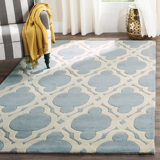 Safavieh Chatham 762 Blue/Ivory Area Rug Room Scene Feature