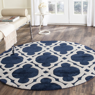 Safavieh Chatham 762 Dark Blue/Ivory Area Rug Room Scene Feature