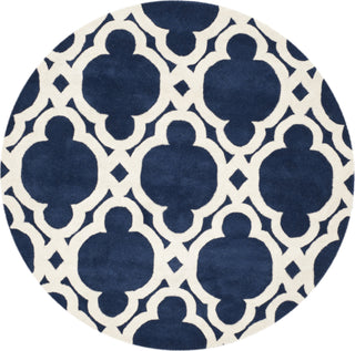 Safavieh Chatham 762 Dark Blue/Ivory Area Rug Round