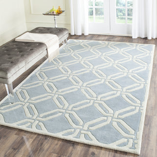 Safavieh Chatham 763 Blue/Ivory Area Rug Room Scene Feature