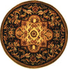 Safavieh Classic Cl220 Black/Beige Area Rug Round