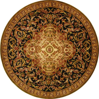 Safavieh Classic Cl220 Black/Beige Area Rug Round