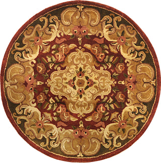 Safavieh Classic Cl234 Rust/Green Area Rug Round