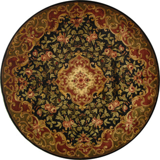 Safavieh Classic Cl234 Black/Green Area Rug Round