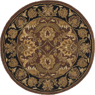 Safavieh Classic Cl239 Rust/Black Area Rug Round