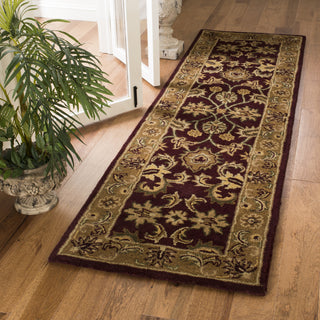 Safavieh Classic Cl244 Burgundy/Gold Area Rug Room Scene Feature