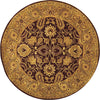 Safavieh Classic Cl244 Burgundy/Gold Area Rug Round