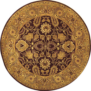 Safavieh Classic Cl244 Burgundy/Gold Area Rug Round