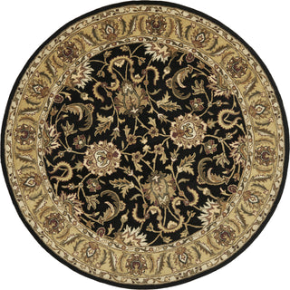 Safavieh Classic Cl252 Black/Gold Area Rug Round