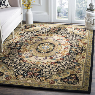 Safavieh Classic Cl304 Black/Gold Area Rug Room Scene