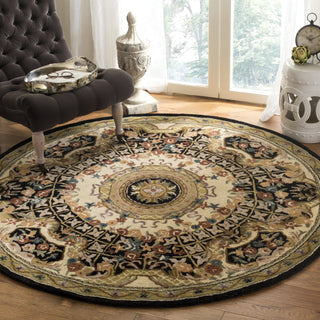 Safavieh Classic Cl304 Black/Gold Area Rug Room Scene