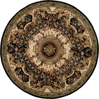 Safavieh Classic Cl304 Black/Gold Area Rug Round