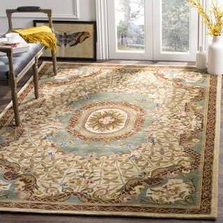 Safavieh Classic Cl304 Ivory/Light Blue Area Rug Room Scene Feature